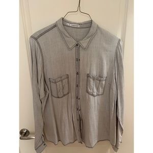 Gray Button Up